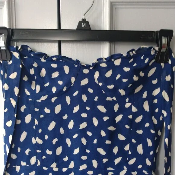 Reformation Blue and White Polka Dot Dress - Picture 3 of 4